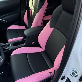 Chuck's Tops & Trim - 2025 Toyota corolla cross in Blossom with Black centers - Auto Upholstery Near Me - San Antonio, Texas Chuck's Tops & Trim - 2025 Toyota corolla cross in Blossom with Black centers - Auto Upholstery Near Me - San Antonio, Texas