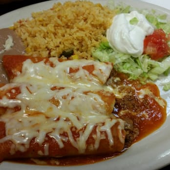 El Burrito Loco - 3 echiladas with rice and beans. - Mexican Near Me - Burlington, North Carolina El Burrito Loco - 3 echiladas with rice and beans. - Mexican Near Me - Burlington, North Carolina