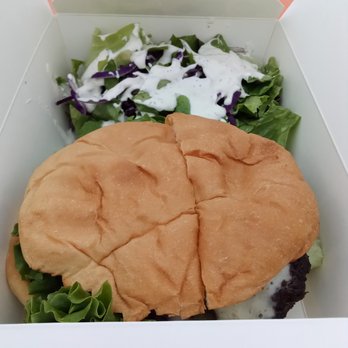 Saltwater Deck - their burger and salad - New American Near Me - Long Beach, California Saltwater Deck - their burger and salad - New American Near Me - Long Beach, California