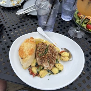 The Island Hideaway - Seasonal? Pecan crusted mahi mahi with gnocchi - Seafood Near Me - Solomons, Maryland The Island Hideaway - Seasonal? Pecan crusted mahi mahi with gnocchi - Seafood Near Me - Solomons, Maryland