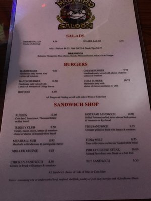 Menu photo 2 Mad Hippo Saloon Kissimmee, FL