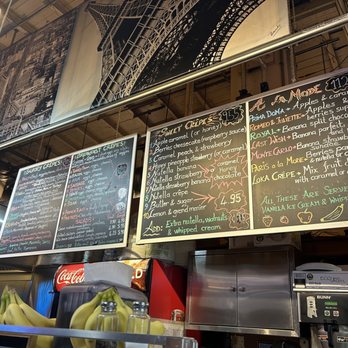 Profi's Crêperie - menus on the wall - Creperies Near Me - Philadelphia, Pennsylvania