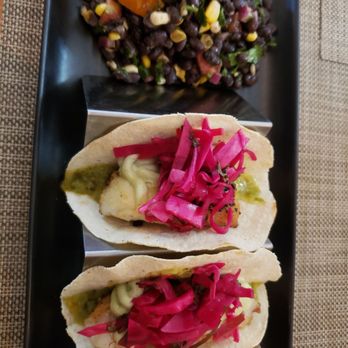 The Brewster Fish House - Fluke tacos (entree portion.) - Seafood Near Me - Brewster, Massachusetts The Brewster Fish House - Fluke tacos (entree portion.) - Seafood Near Me - Brewster, Massachusetts