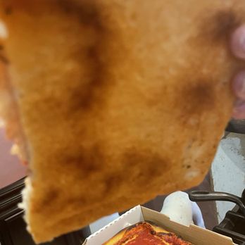 Santucci’s Original Square Pizza - Not well done as ordered - Pizza Near Me - Media, Pennsylvania Santucci’s Original Square Pizza - Not well done as ordered - Pizza Near Me - Media, Pennsylvania