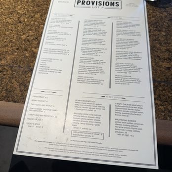Provisions Lot F - Menu - New American Near Me - Ames, Iowa Provisions Lot F - Menu - New American Near Me - Ames, Iowa