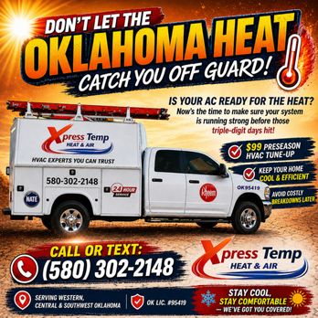 Xpress Temp Heat & Air - Heating & Air Conditioning/HVAC Near Me - Arapaho, Oklahoma Xpress Temp Heat & Air - Heating & Air Conditioning/HVAC Near Me - Arapaho, Oklahoma