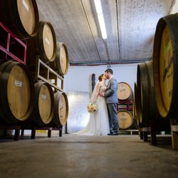 Bella Vista At Casa Larga Vineyards - Barrels wedding photo