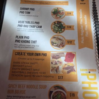 Saigon Corner Restaurant - Menu pg. 3 - Soup Near Me - Las Vegas, Nevada