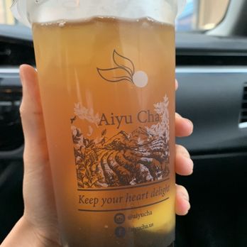 Aiyu Cha - Iced Peach Green Tea - Bubble Tea Near Me - Westminster, California