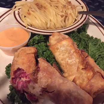 Corner Galley - Irish Egg Rolls. Reuben in an egg roll. Actually really delicious! 3-17-2017 - American Near Me - Massapequa, New York Corner Galley - Irish Egg Rolls. Reuben in an egg roll. Actually really delicious! 3-17-2017 - American Near Me - Massapequa, New York