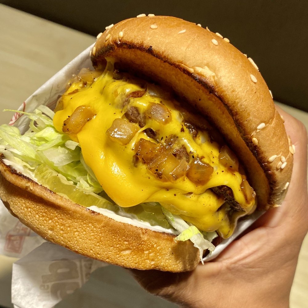Double cheeseburger with grilled onions. Bomb! Double cheeseburger with grilled onions. Bomb!
