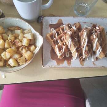 First Watch - Cinnamon and pecan waffles with fried potatoes - Breakfast & Brunch Near Me - Timonium, Maryland First Watch - Cinnamon and pecan waffles with fried potatoes - Breakfast & Brunch Near Me - Timonium, Maryland
