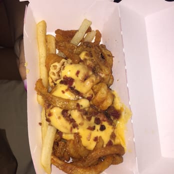 Jack in the Box - This is a "Large" size of the curly fries with cheese and bacon - Fast Food Near Me - Delano, California