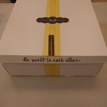 Nothing Bundt Cakes - What a cute cake box. Says "Be sweet to each other". - Bakeries Near Me - Santee, California Nothing Bundt Cakes - What a cute cake box. Says "Be sweet to each other". - Bakeries Near Me - Santee, California