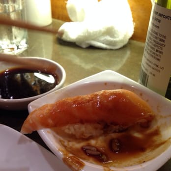 Ebisu - Salmon (after being dunked) - Sushi Bars Near Me - San Francisco, California