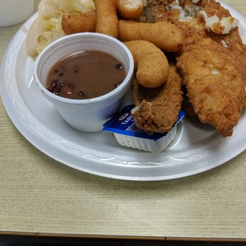 Johnnys Barbecue - Fried fish, field peas - Barbeque Near Me - Louisburg, North Carolina