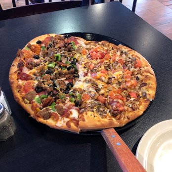 Straw Hat Pizza - Half chicken and half combo medium - Pizza Near Me - Gilroy, California Straw Hat Pizza - Half chicken and half combo medium - Pizza Near Me - Gilroy, California