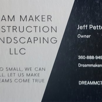 Dream maker construction & landscaping - business card - General Contractors Near Me Dream maker construction & landscaping - business card - General Contractors Near Me