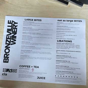 Bronzeville Winery - Menu - New American Near Me - Chicago, Illinois