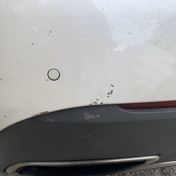 Express Plastic Bumper Repair - Before pic: scraped against a brick mailbox - Body Shops Near Me Express Plastic Bumper Repair - Before pic: scraped against a brick mailbox - Body Shops Near Me