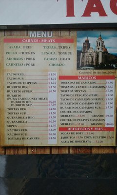 Menu photo 1 Taco Autlense Stockton, CA