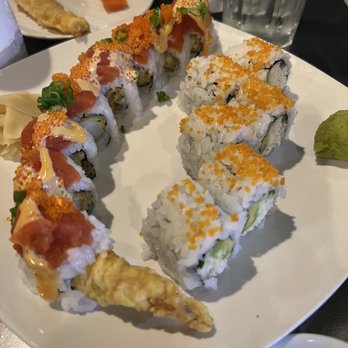 Sushi Zen - Crouching Tiger Crouching Tuna Hidden Shrimp Roll and California Roll - Sushi Bars Near Me - Mill Creek, Washington