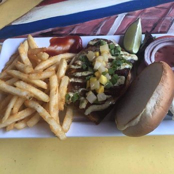 Kaya Island Eats - Mahi Mahi fish sandwich. - Caribbean Near Me - Key West, Florida