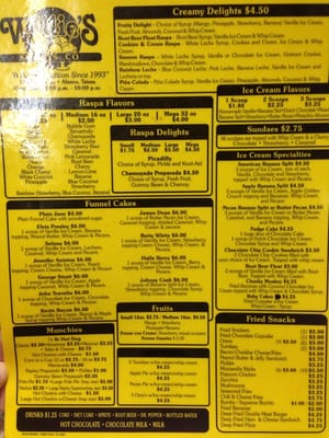 Menu photo 3 Willie's Sweet Alamo, TX