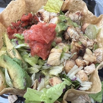 El Pollo Loco - Chicken tostada with salsa - Fast Food Near Me - Glendale, California