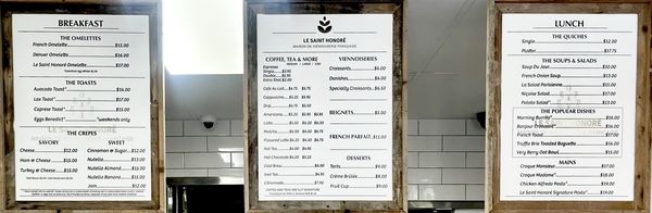 Menu photo 4 Le Saint Honore Dana Point, CA
