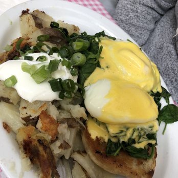 Sax's Joint - Eggs Florentine - Breakfast & Brunch Near Me - Petaluma, California Sax's Joint - Eggs Florentine - Breakfast & Brunch Near Me - Petaluma, California