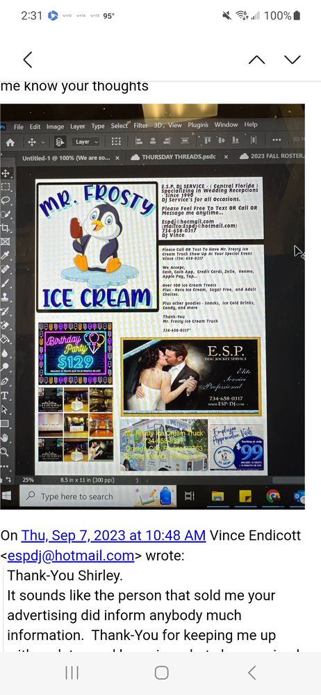 Mr Frosty Ice Cream Logo
