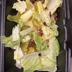 Top Notch Seafood & More - Burger toppings they call a side salad