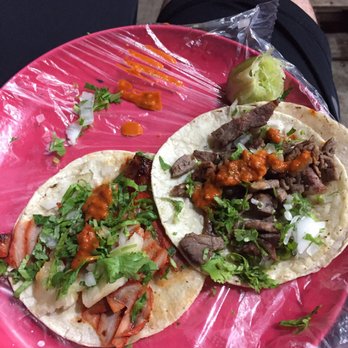 Tacos el Ivan - Pastor on the left. Get that. Steak on the right - Street Vendors Near Me - Sayulita, NAY Tacos el Ivan - Pastor on the left. Get that. Steak on the right - Street Vendors Near Me - Sayulita, NAY