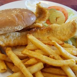 Omega's Family Restaurant - Walleye sandwich