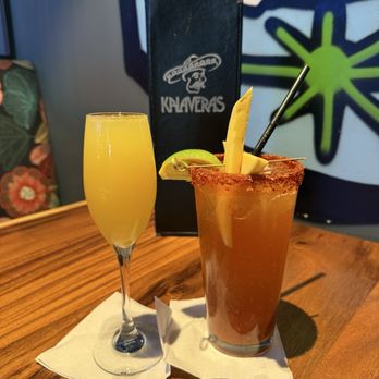Kalaveras - Mimosa and michelada - New Mexican Cuisine Near Me - Long Beach, California