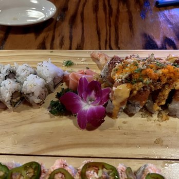 Ichiban - Spicy Yellow Tail (left) Red Dragon Roll (right) - Sushi Bars Near Me - Austin, Texas