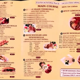 Saigon Char-Broil Menu. (Sorry about the quality, there are reflections that make it hard to read. I'll take a better picture next time.) Saigon Char-Broil Menu. (Sorry about the quality, there are reflections that make it hard to read. I'll take a better picture next time.)