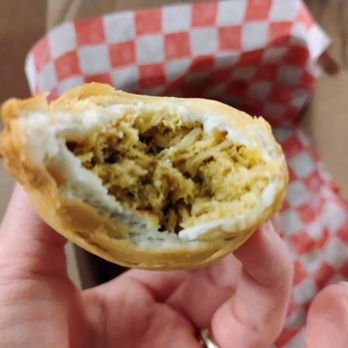 Teque Pancho - Inside the chicken wheat flour empanada $4.50. - Venezuelan Near Me - Laval, Quebec