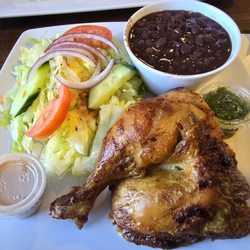 La Chocita Grill - 1/4 chicken with black beans and salad