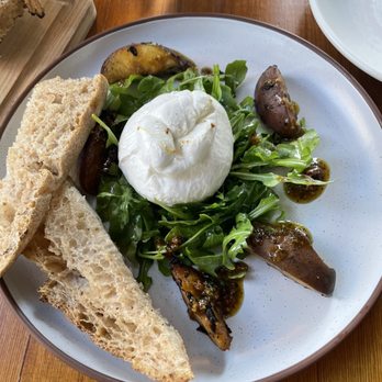 Terra - BURRATA CON PESCHE Housemade Burrata, Grilled Yellow Peaches, Pistachio Pesto, Arugula , Sea Salt, Grilled Housemade Sourdough Bread - Italian Near Me - Santa Clara, California Terra - BURRATA CON PESCHE Housemade Burrata, Grilled Yellow Peaches, Pistachio Pesto, Arugula , Sea Salt, Grilled Housemade Sourdough Bread - Italian Near Me - Santa Clara, California