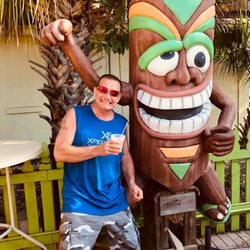 Frontier Airlines - Scully's the hut in Tampa FL. Me in the pic.