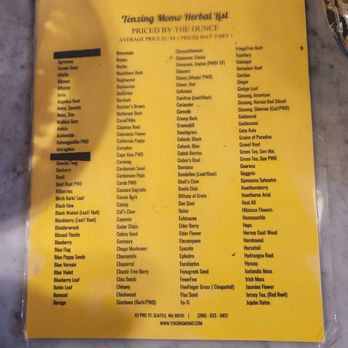 Tenzing Momo - Herb list#2 - Health Markets Near Me - Seattle, Washington Tenzing Momo - Herb list#2 - Health Markets Near Me - Seattle, Washington