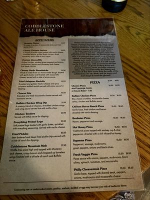 Menu photo 4 Cobble Stone Ale House Liverpool, NY