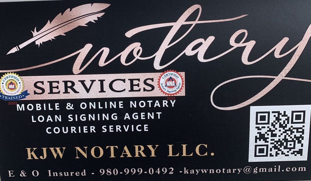 KJW NOTARY Updated August 2024 Request a Quote Charlotte, North