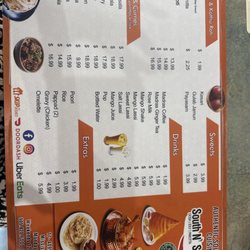 South N' Spicy - Curries & sides menu