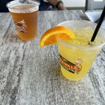 Ropewalk Bethany Beach - Orange crush (after I took a big sip) and a hazy IPA - Seafood Near Me - Bethany Beach, Delaware