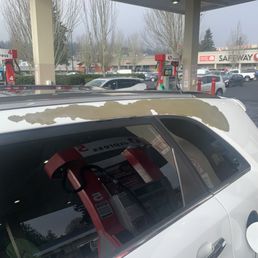 This paint was literally blowing off of the car as we drove.
