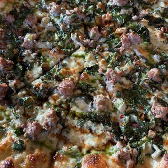 Mooney’s Pizza - Sausage pizza with white sauce, large - Pizza Near Me - Long Beach, California Mooney’s Pizza - Sausage pizza with white sauce, large - Pizza Near Me - Long Beach, California