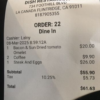 Dish - For 5 bucks a cup, you would expect them to refill it. - American Near Me - La Canada Flintridge, California